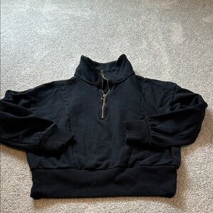 a new day Black Half-Zip Sweatshirt